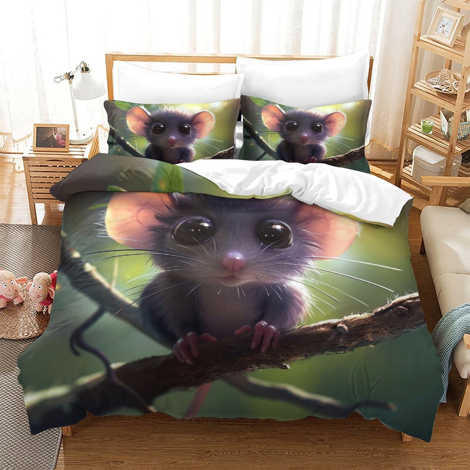 Housse de couette souris 3D pour transformer votre chambre en nid douillet
