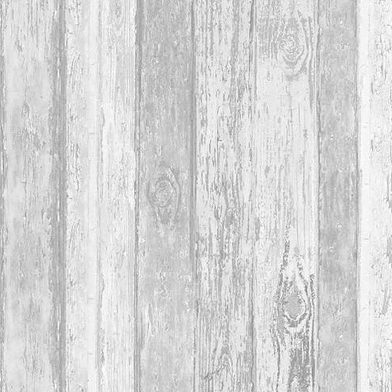 Cannon Cream Distressed Wood Wallpaper