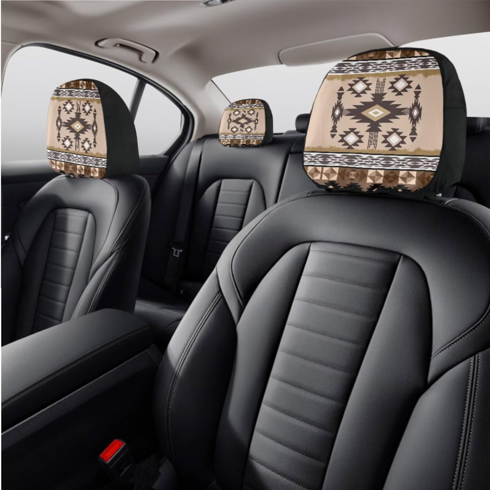 Wanyint Set completo di coprisedili per auto, 11 pezzi, con coprivolante, freno a mano, cambio e portabicchieri, universale, per la maggior parte dei veicoli