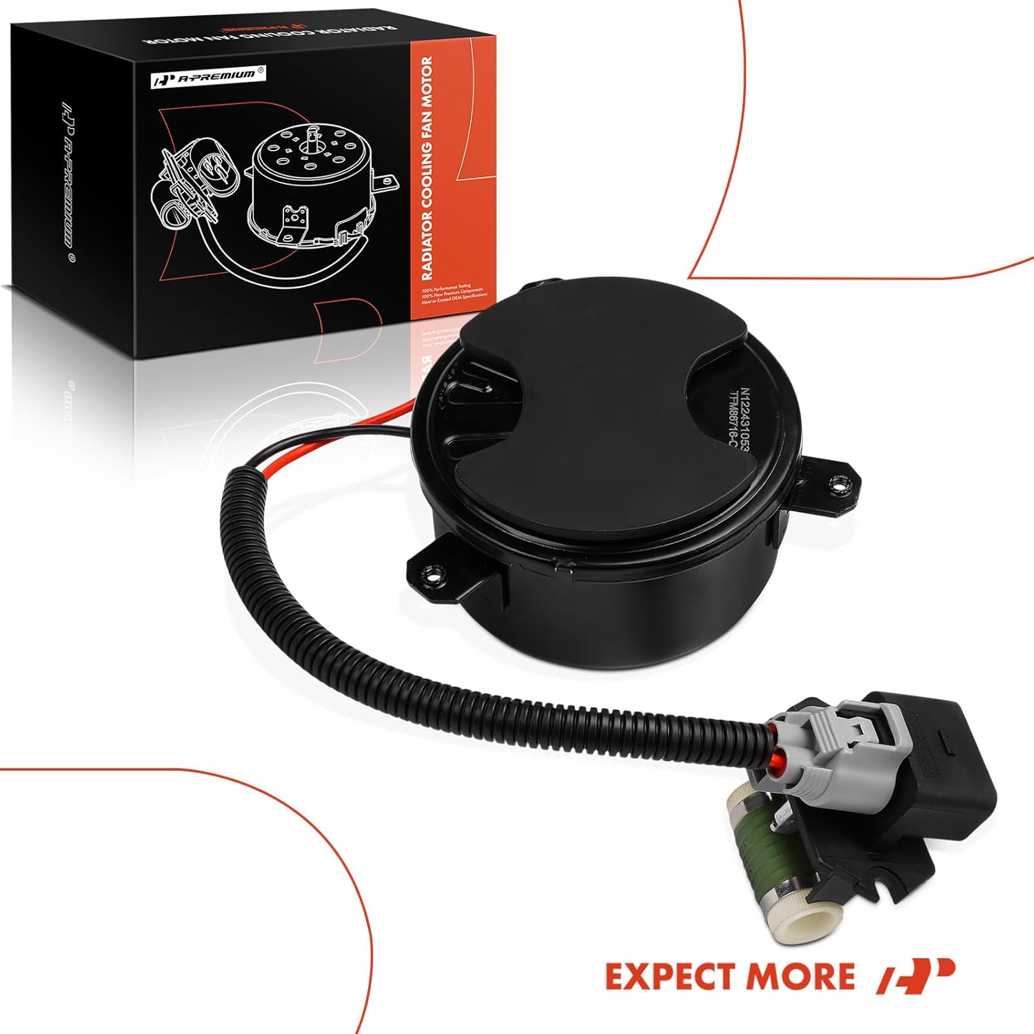 A-Premium Radiator Fan Motor Compatible with Hyundai Accent, Veloster, 2014 2015 2016 2017