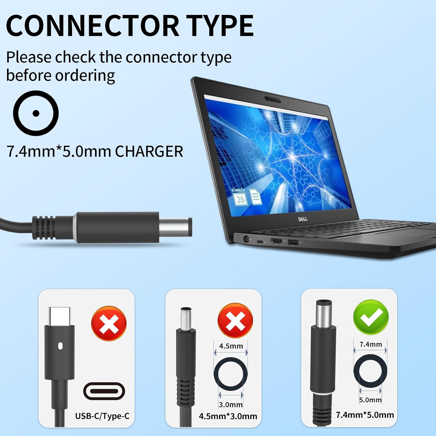 180W Laptop Charger Fit for Dell Alienware 15 R1 R2 Precision 15 7000 (7510) 17 7000 (7710) M4600 M4700 M4800 la180pm180 da180pm111 19.5V 9.23A 7.4mm Tip AC Adapter Power Cord (180W Charger)