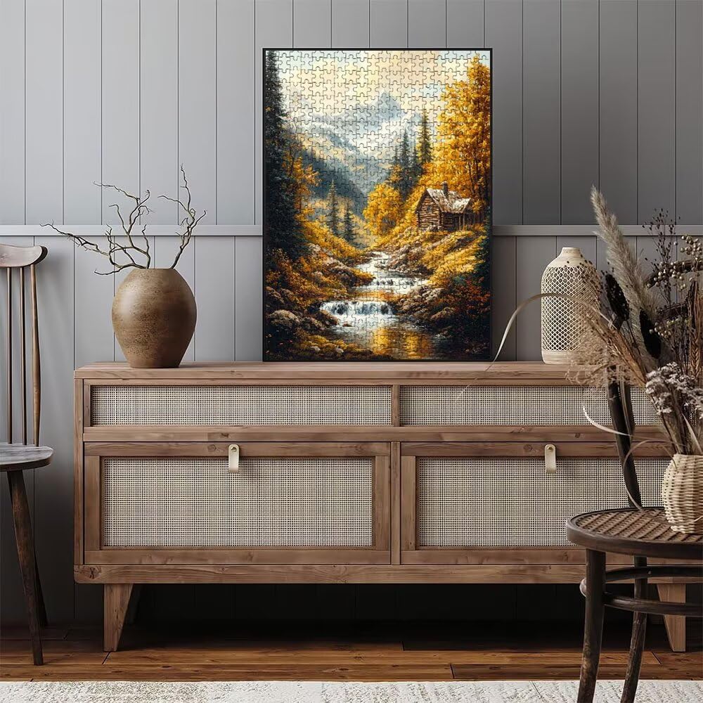 Puzzle 3000 Pezzi, Villaggio Stream 3D Puzzle per Adulti Impegnativo, Educa Puzzles Artistico, Divertente E Stimolante Puzzles Decorativo per La Famiglia, Regalo e Decorazione Pareti DX0YL6-934