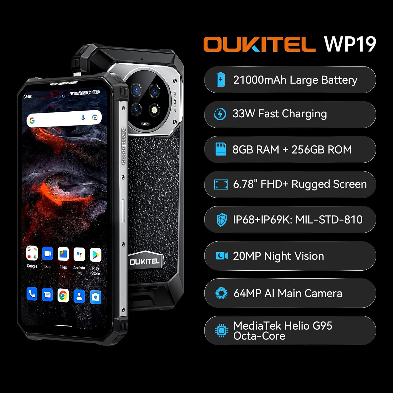OUKITEL WP19 Rugged Smartphone - Image 6