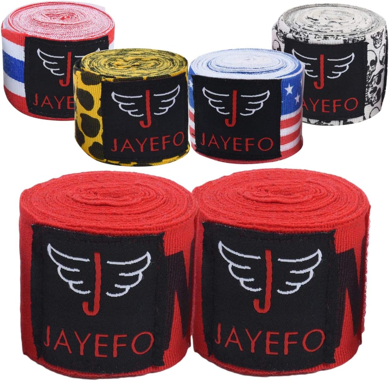 Jayefo Pair Boxing MMA HANDWRAPS 180 INCHES 4.5 Meters Official Muay Thai Kickboxing Fish Wrist Knuckle Professional Men Women- 2 Years Warranty (Pink) : Sports & Outdoors