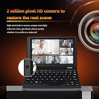 HAICOTECH 7 inch Mini Laptop, N95 Touchscreen Tablet PC 16GB RAM 512GB SSD Ultrabook Notebook Computer 2.0MP W-11 Pro, Mini HDMI, TF Card - for Office/Travel/Students