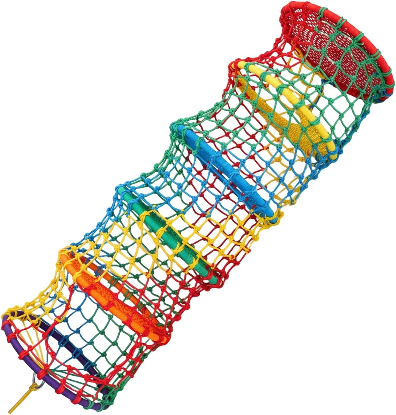 Rope Ladder Net, 5-Tier Climbing Rope Swing with 31.5x78.7 Inch Size - Heavy Duty Polyester Climbing Net for Home Gym, Fitness Training, Backyard & Obstacle Course