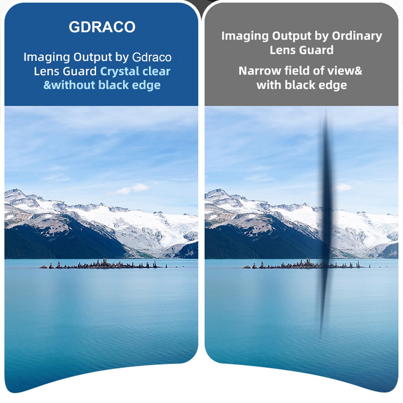 Gdraco Copriobiettivo per fotocamera insta 360 X3 Action Camera, materiale ad alta tenacità, antigraffio, pellicola protettiva per obiettivo Full HD