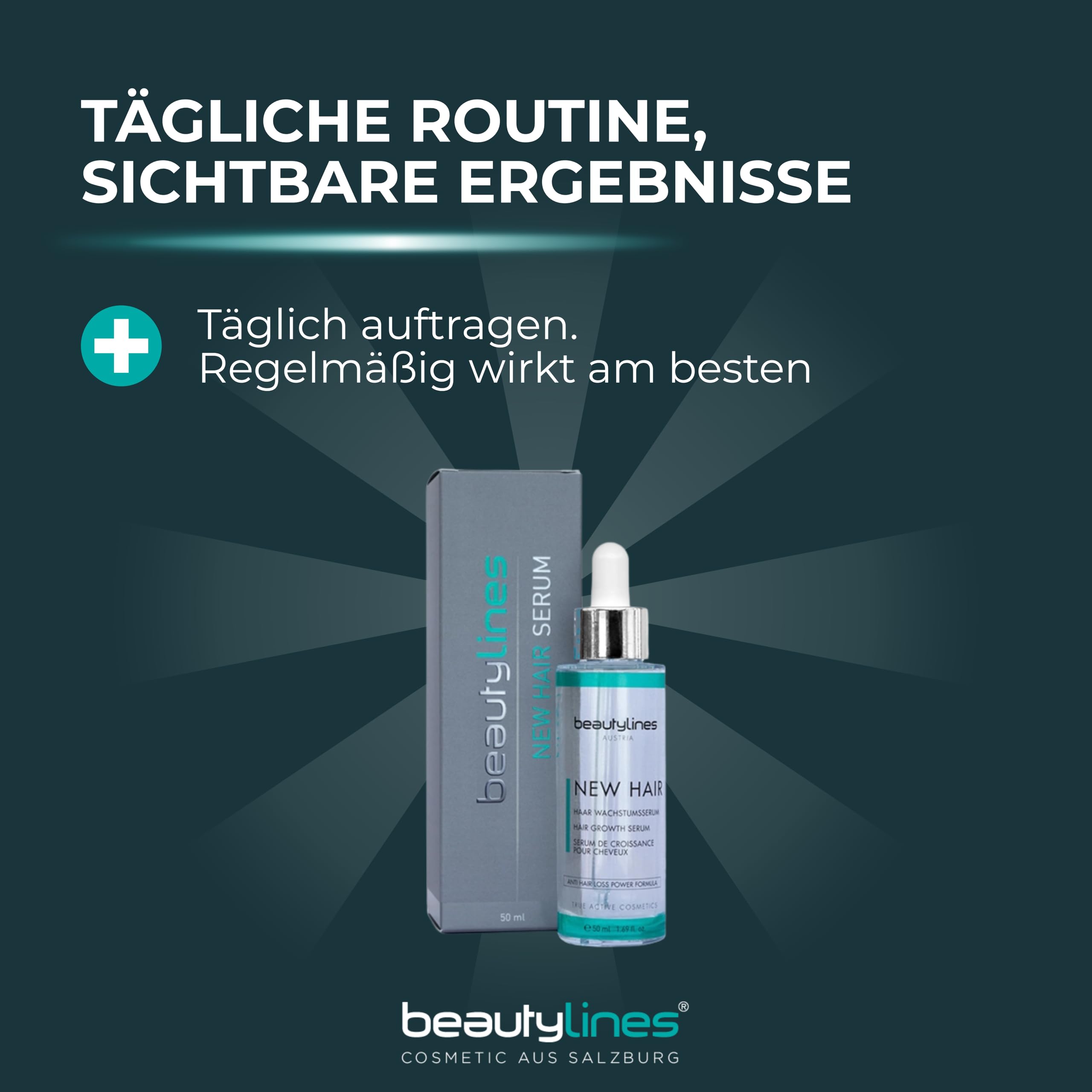 New Hair Serum 50 ml – Haarserum gegen Haarausfall mit effektiven Aktiv-Wirkstoff, Kamille & Zitronenöl – unterstützt Haarwachstum & Haarwurzeln – Pflege für Männer & Frauen