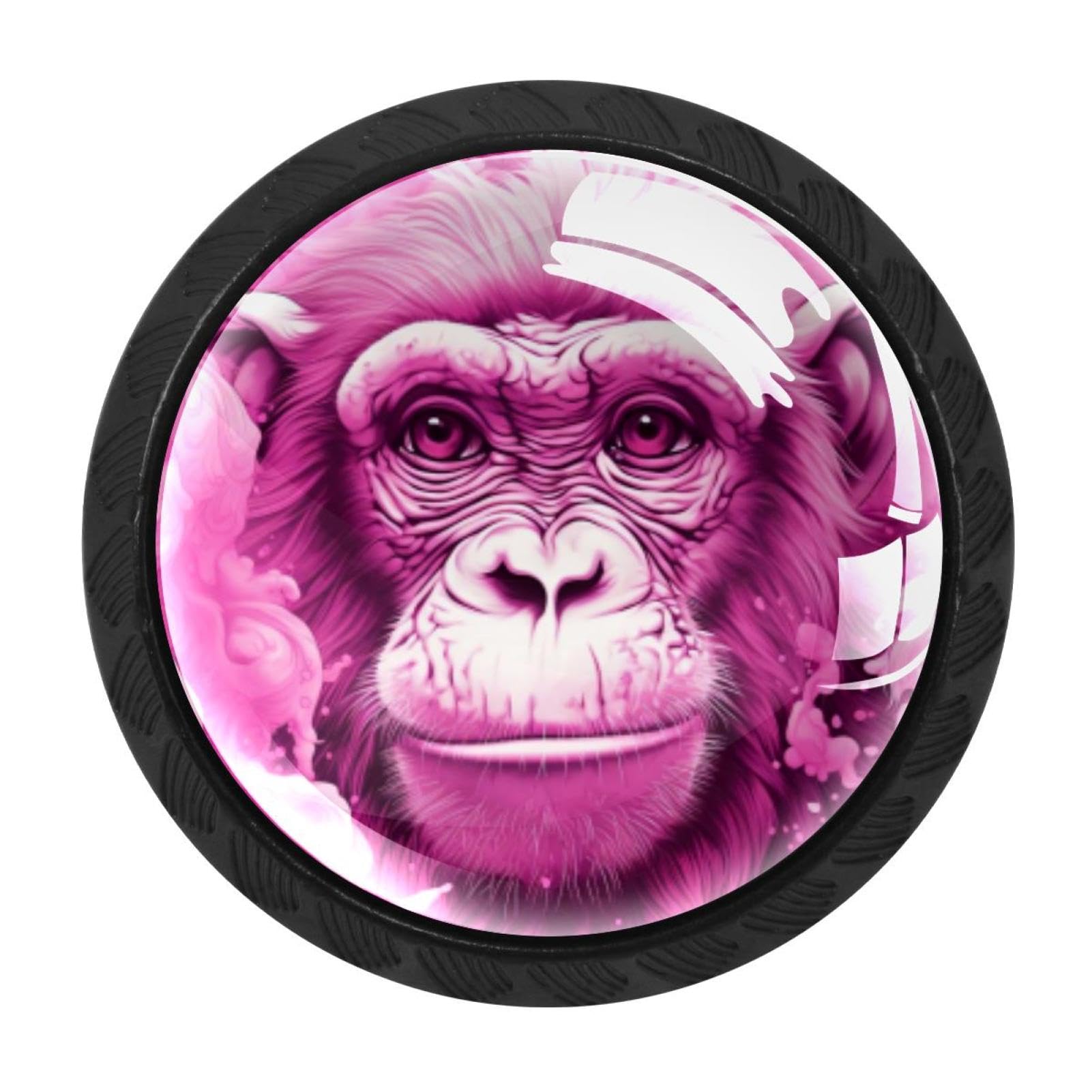 Chenzzzz Multicolored 08 Pink Monkey Orangutan Drawer Knobs Pull Handle Crystal Glass Circle Shape Cabinet Drawer Pulls Cupboard Knobs With Screws For Kitchen Cupboard Dresser Wardrobe Etc