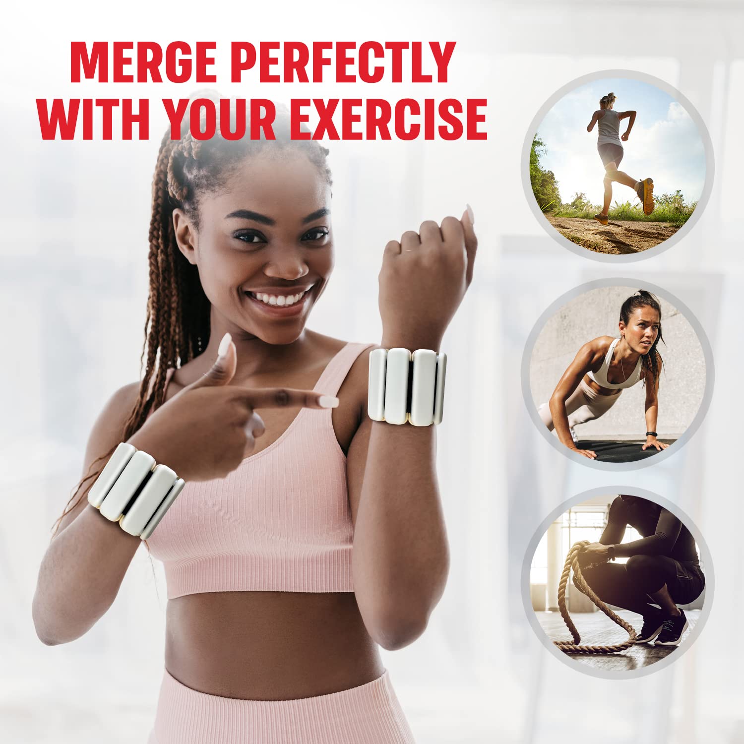 Wrist Ankle Bangles Weights For Women and Men – Dumbbells Bracelet for Walking, Jogging, Yoga, Gym, Strength Training