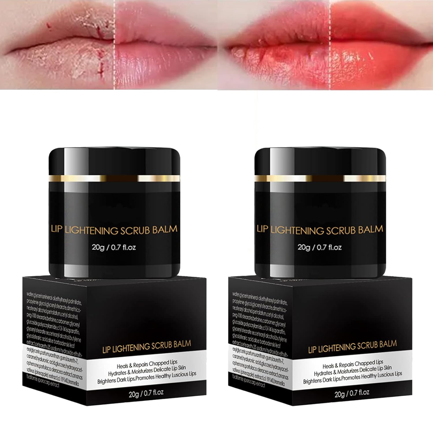 2PACK Lip Scrub For Lips 0.7oz Lips Pink Fresh Fast