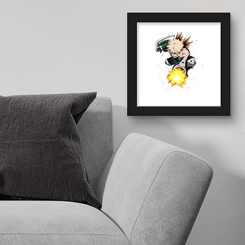 Miniatura 4 de Trends International Gallery Pops My Hero Academia - Póster de pared de Katsuki Bakugo, 12.00 x 12.00 pulgadas, versión de marco negro