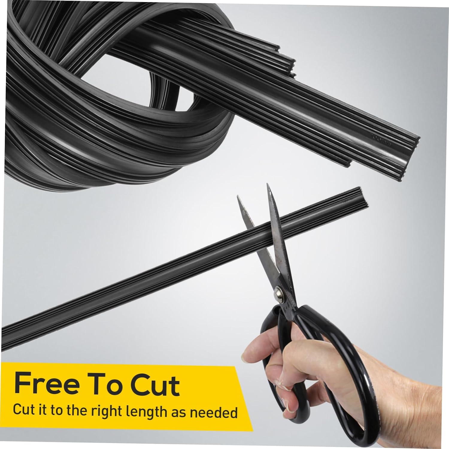Frameless Windshield Wiper Strips 10-Piece Set Sturdy Automotive Rubber Refills for All-Season Use Compatible Most Vehicles