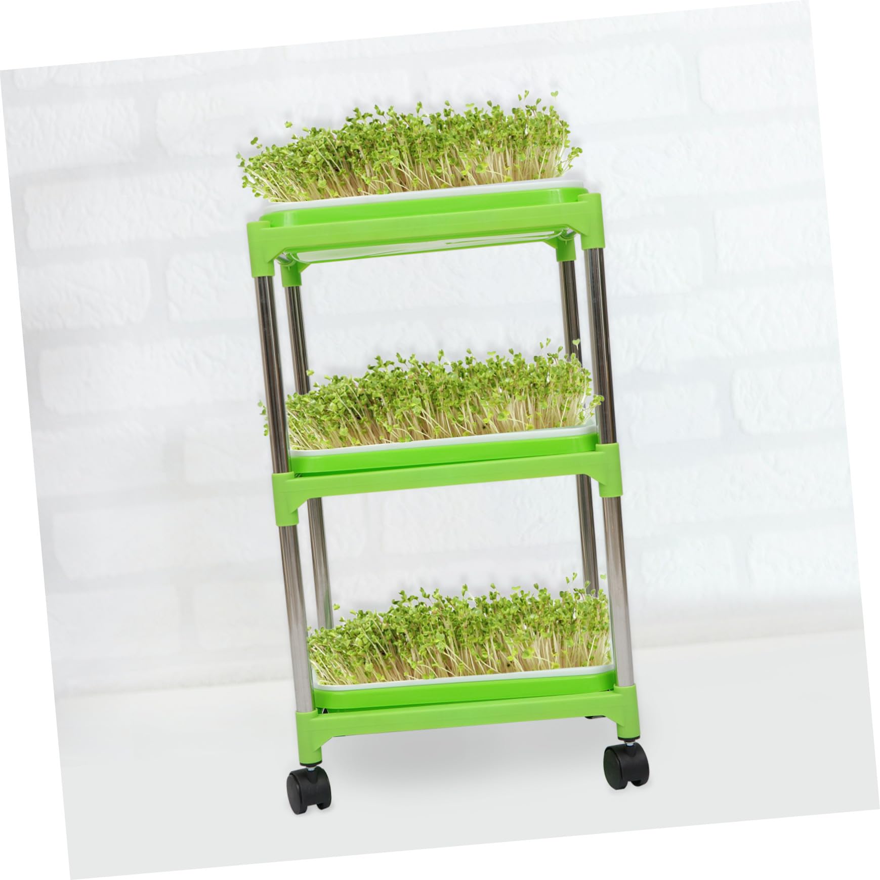 Plateau de Propagation de Jardin 1 Set à 3 Couches en Acier Inoxydable