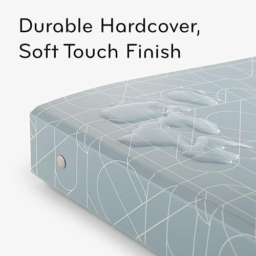 Miniatura 5 de U Brands Poly Performance Artistic Marks Fashion - Carpetas de 1 pulgada, verde, azul y rosa, juntas tóricas de metal plateado, 3 unidades