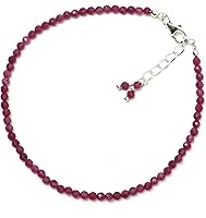 Vista 11 de Pulsera ajustable de plata esterlina 925 con cuentas completas para mujer, cuentas de piedras preciosas naturales, pulsera delicada, regalo