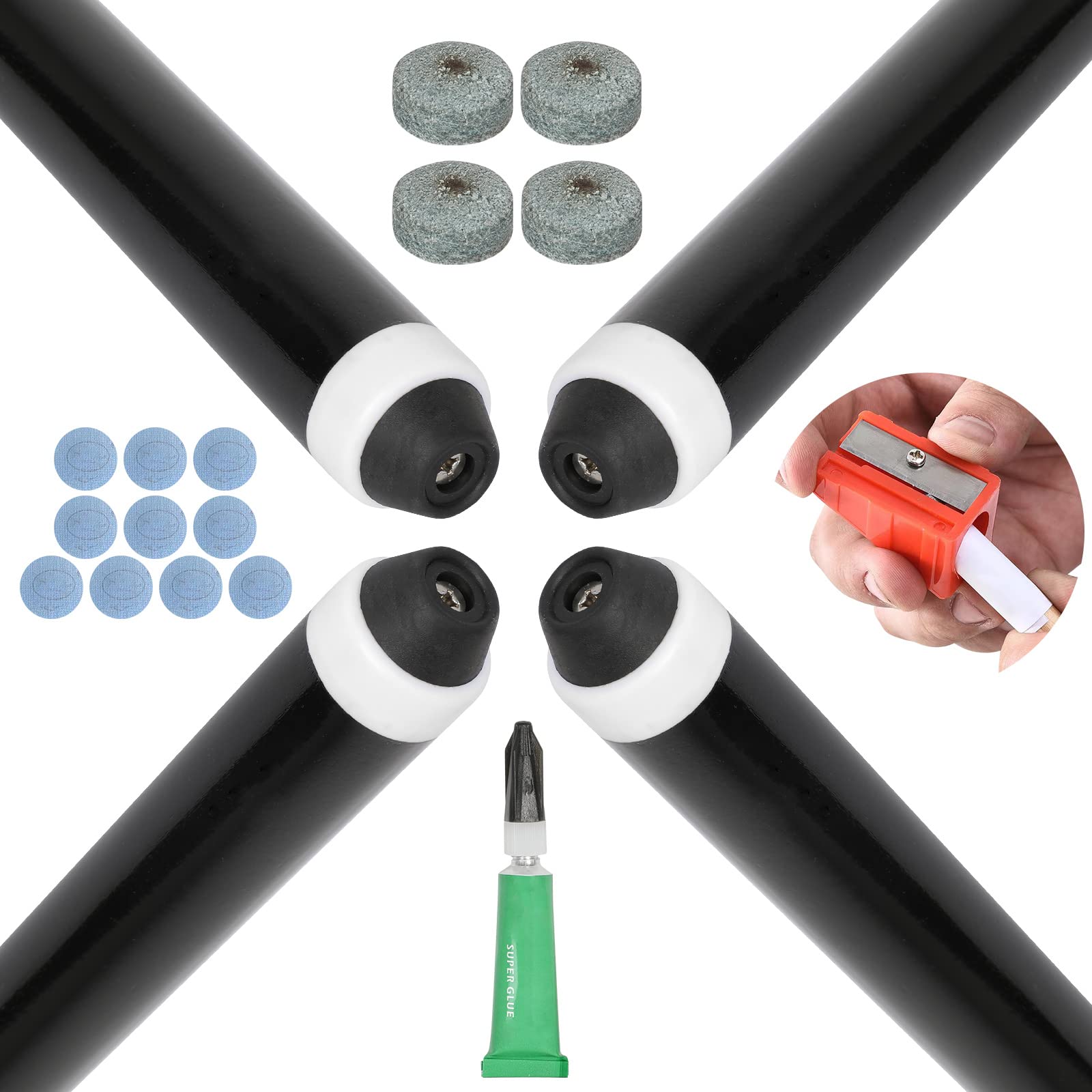 PIKU 2Piece 58'' Pool Stick Cue Stick with 13mm tip, 18 oz 18.5 oz