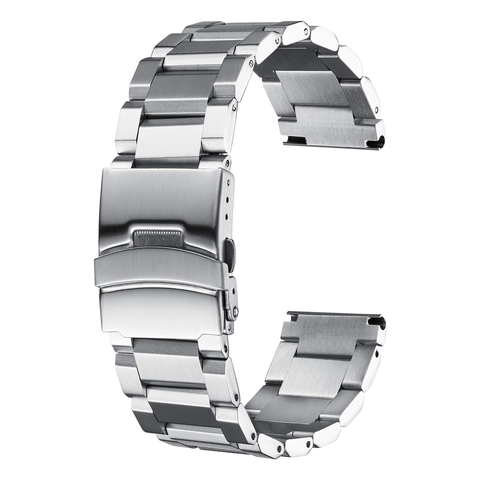 ADDIESDIVEADDIESIDVE Correa de repuesto para reloj de hombre, de acero inoxidable, de 22 mm, de liberación rápida