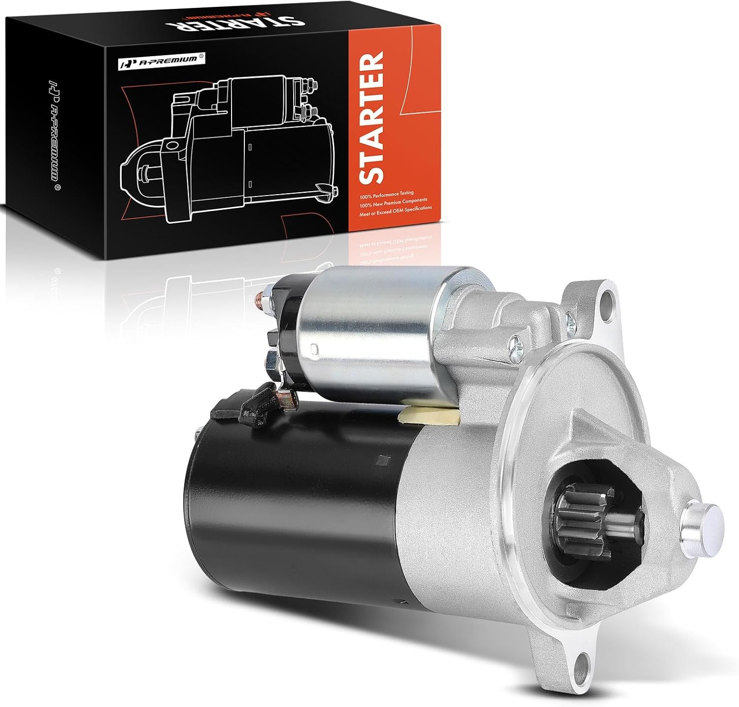 A-Premium Starter Motor Compatible with Ford Mustang 92-93 2.3L, Ranger 91-97 2.3L 98-01 2.5L & Mazda B2300 94-97 2.3L, B2500 98-01 2.5L, 12V 1.4KW CW 10-Tooth, Replace# F17U11000AB, 41014031