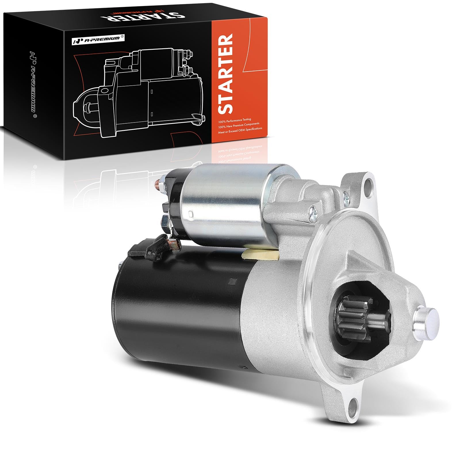 A-Premium Starter Motor Compatible with Ford Mustang 92-93 2.3L, Ranger 91-97 2.3L 98-01 2.5L & Mazda B2300 94-97 2.3L, B2500 98-01 2.5L, 12V 1.4KW CW 10-Tooth, Replace# F17U11000AB, 41014031