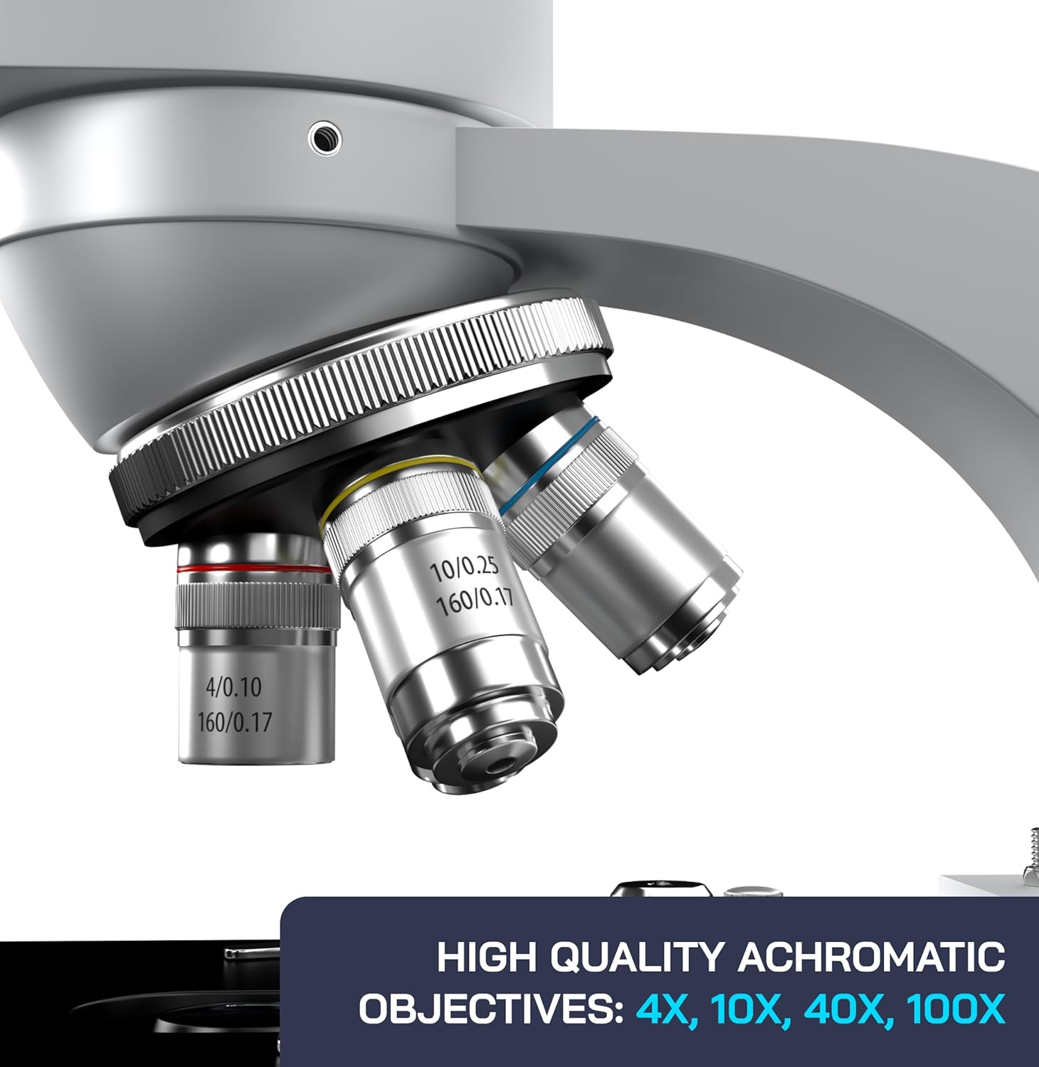 Omano Microscope for Students- 40x - 1000x- Compound Binocular Microscope with Double Layered Mechanical Stage, Professional Abbe 1.25 NA Condenser, LED Illumination - Clear Magnification