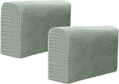 2 fundas antideslizantes para brazos de sofá, fundas elásticas para sillón, protector elástico para el hogar, oficina, sillón reclinable, sofá