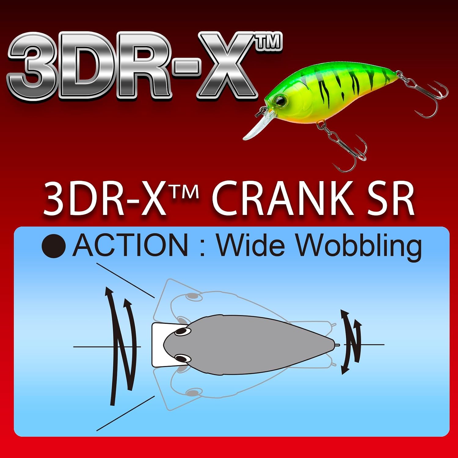 YO-Zuri 3DR-X Crank SR Floating Bass Lure 50mm