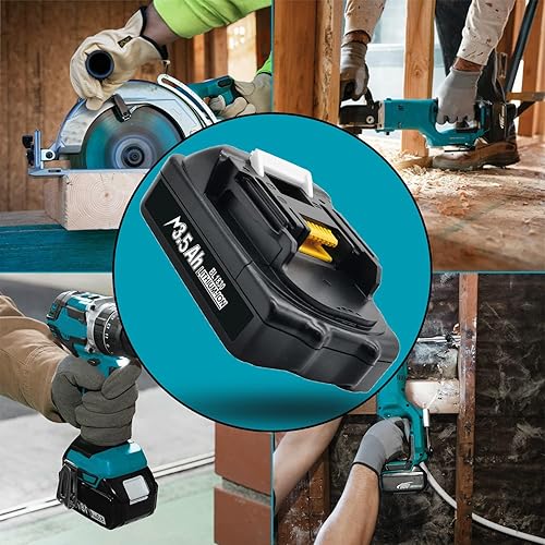 Miniatura 7 de POWTREE Paquete de 2 baterías BL1860B y cargador DC18RD de 3.5 Ah compatibles con batería de 18 V BL1860 BL1850 BL1850B BL1840 BL1840B BL1830B