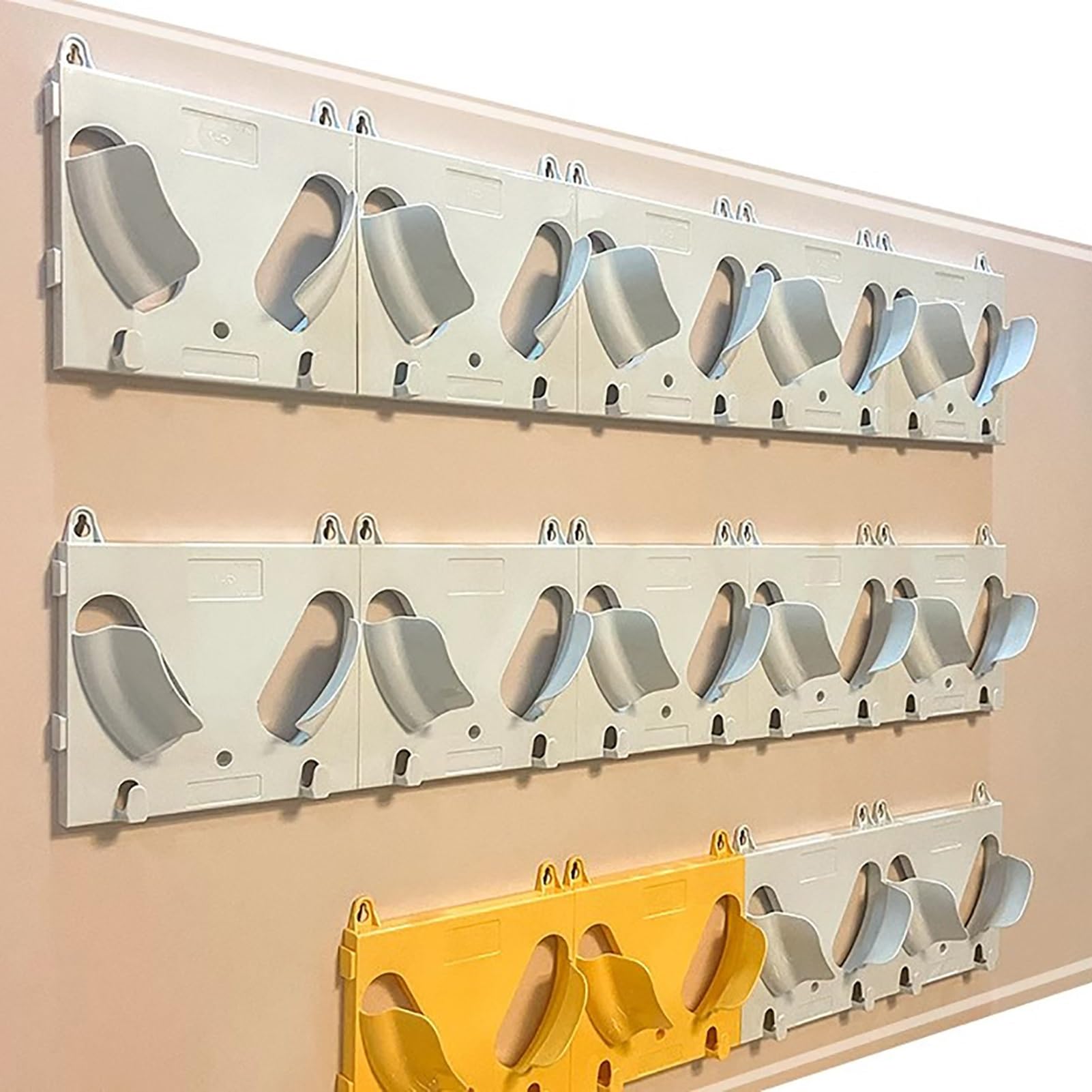 Casco Obra Soporte de Pared para Casco de Seguridad (Paquete de 2, 3, 4, 5, 6, 7, 8, 9 y 10 Unidades) Soporte Independiente para Casco de Seguridad para Pared de Garaje(White,9 Pack)