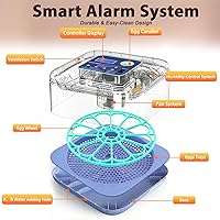 Vista 3 de Incubadoras para incubar huevos, incubadora inteligente de huevos con control de humedad y temperatura y girador automático, incubadora de huevos