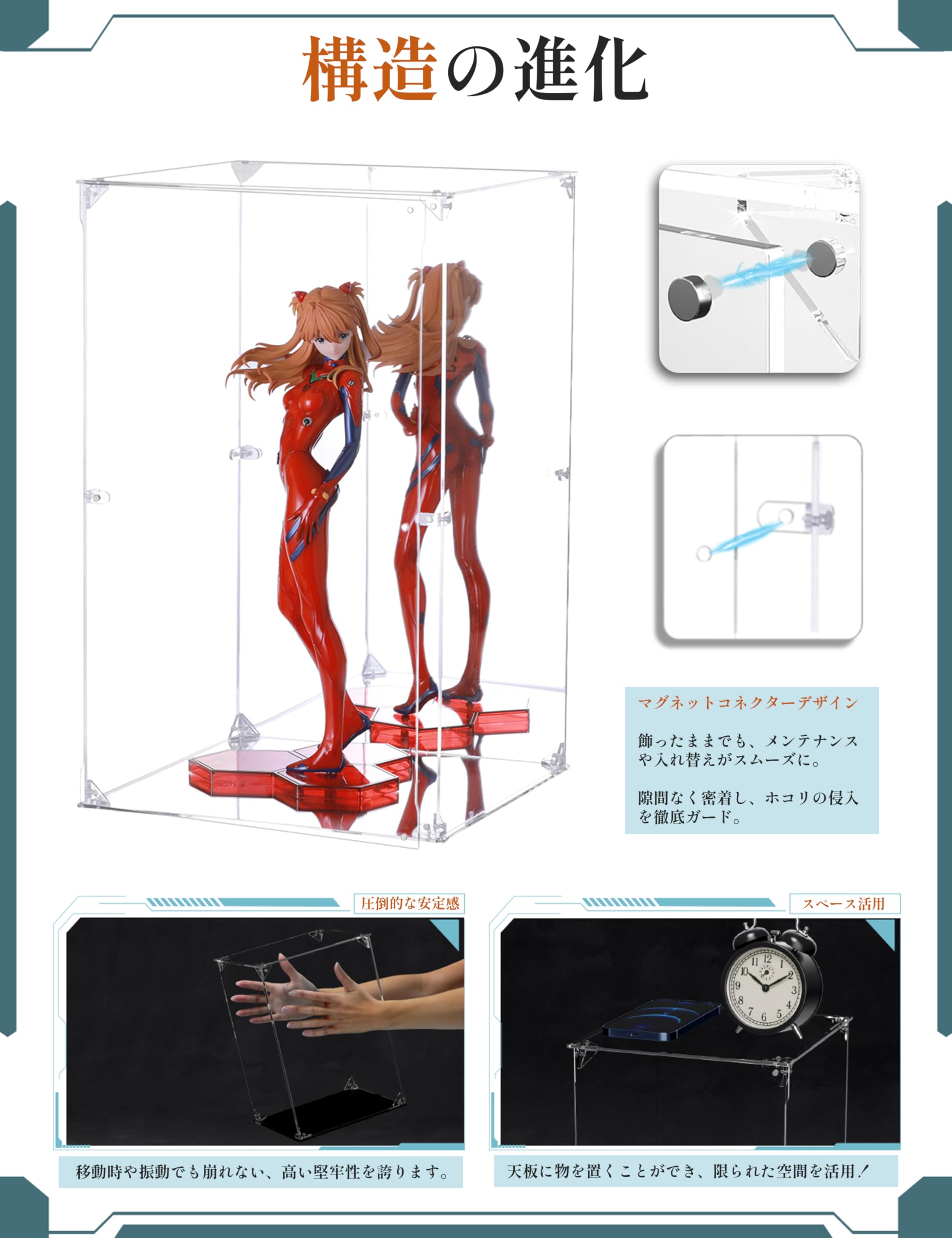 Amazon.co.jp: COOLTAKU フィギュアケース アクリル UVカット 台座