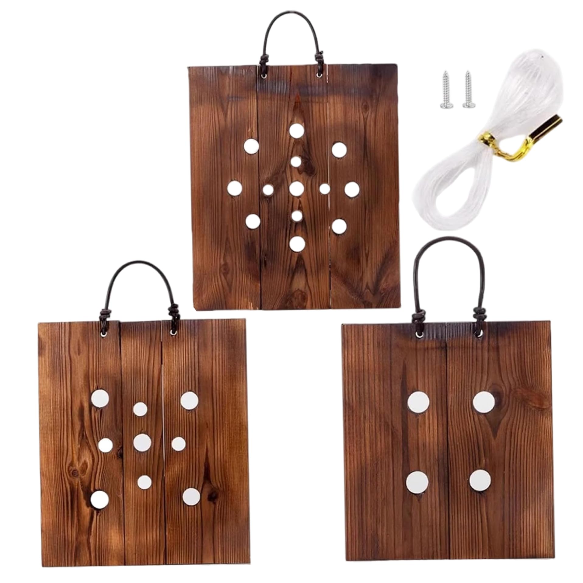 Kit completo di supporto per felce Staghorn con fioriera da parete in legno carbonizzato di 3 dimensioni per interni ed esterni
