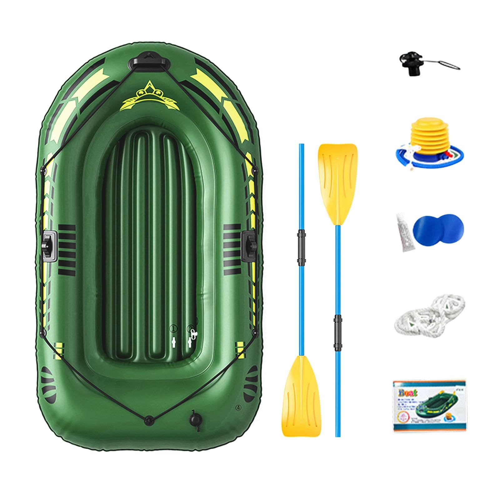 Gommone | Set gommone | Kayak da pesca gonfiabile | Barca per 2 persone | Gommoni gonfiabili per adulti e barche da pesca per rafting | Zattera portatile per barca da pesca per lago con pompa a remi