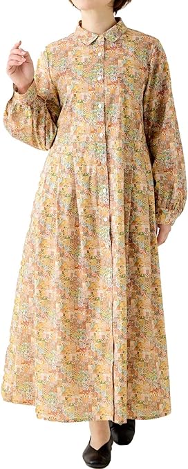 ニコルソン&ニコルソン リバティ いちご泥棒 長袖シャツワンピース 36