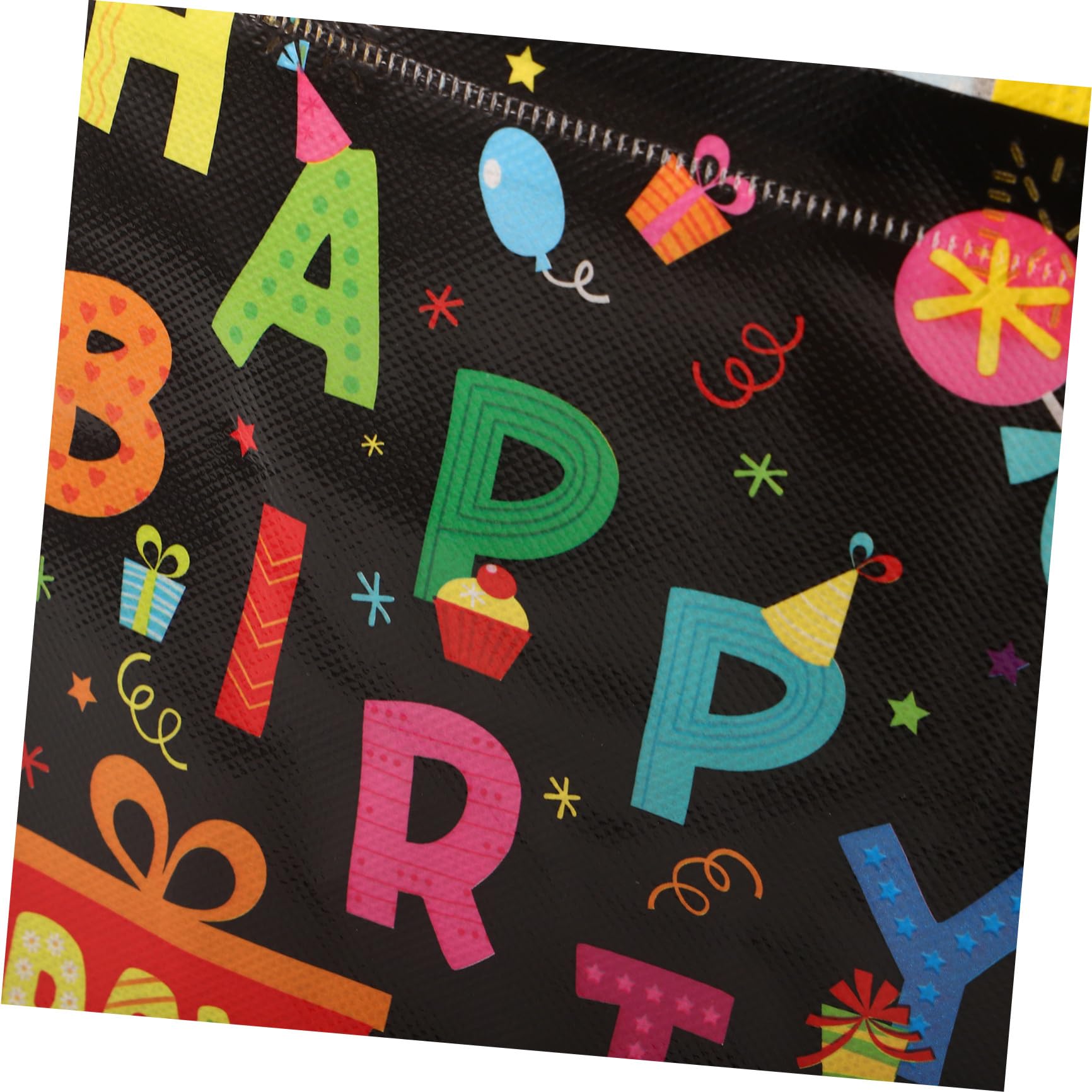 Yardwe 30 Bolsas de Obsequio de Cumpleaños Reutilizables con Asas, Bolsa de Tela No Tejida Resistente, Tamaño Mediano, Color, Adecuado para Fiestas, Dulces y Recuerdos de Eventos
