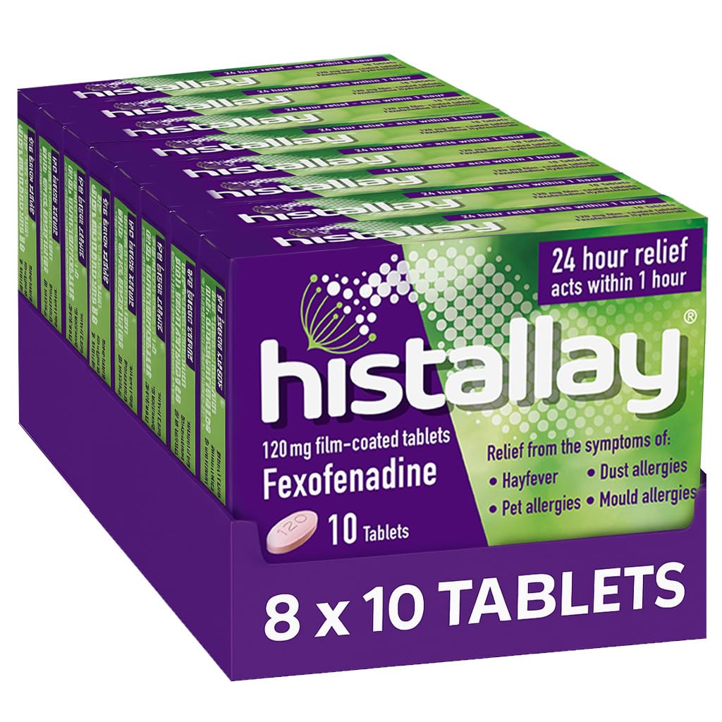 Histallay Hayfever & Allergy Relief Tablets, 80 Tablets, 120mg Fexofenadine