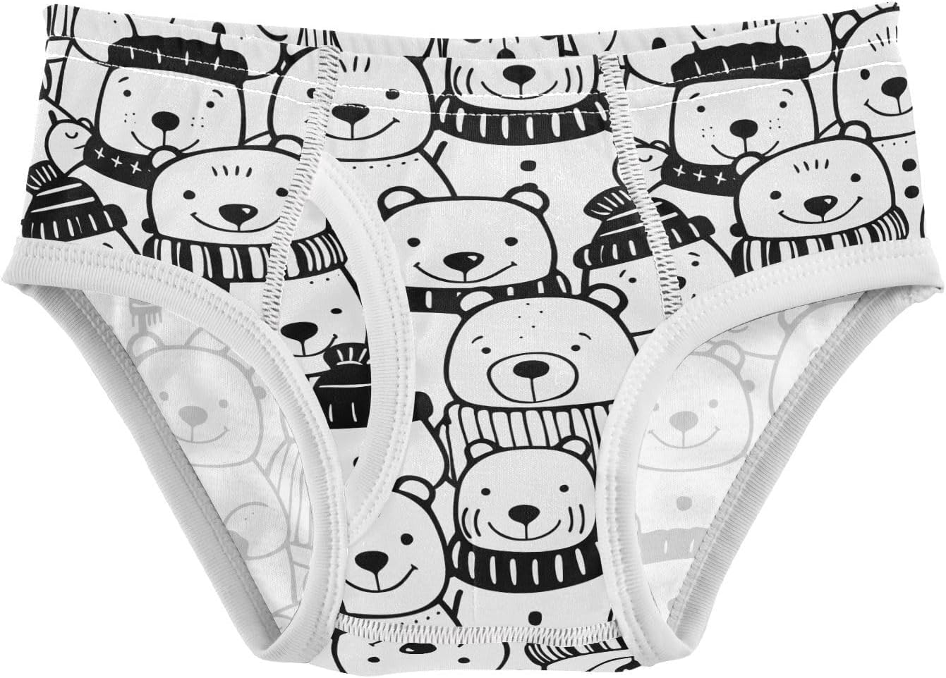 visesunny Polar Bear Scarf Boys Underwear Cotton Printed Toddler Soft Training Briefs Size 2T-8Y for Kids