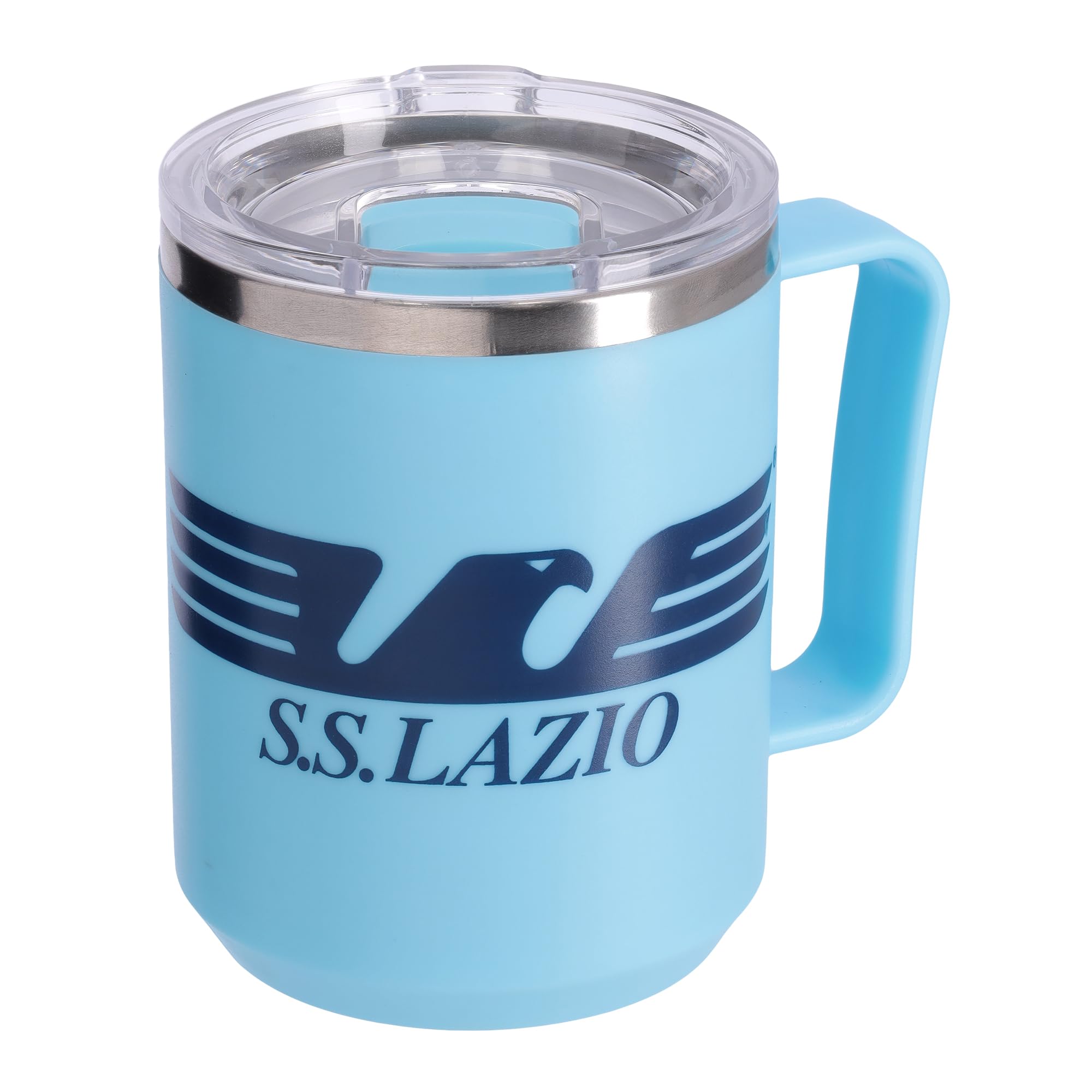 Only4fan S.r.l. SS Lazio Thermal Steel Mug Official Product, Light Blue