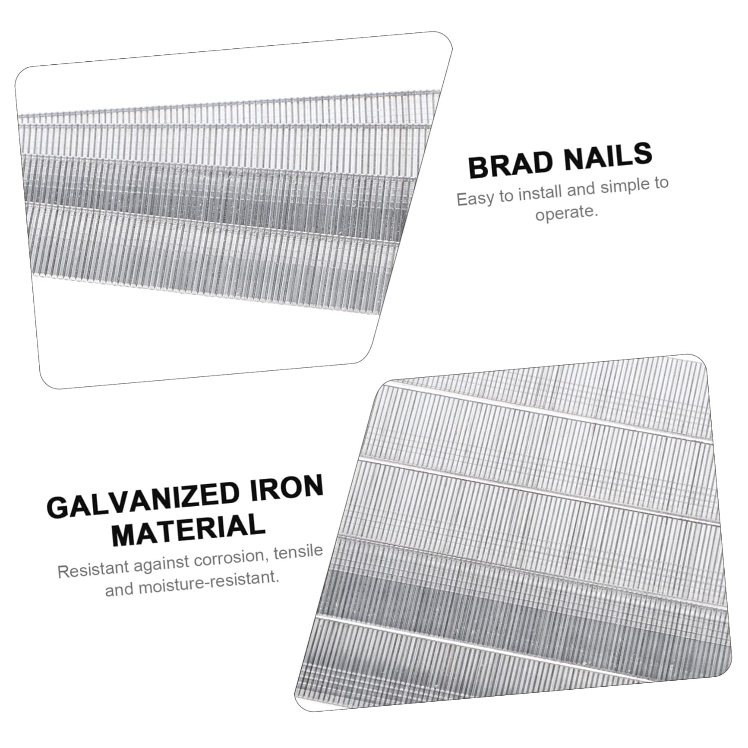 ABOOFAN 8000Pcs Galvanized Iron Nails for Woodworking Types of Finishing Nails Easy to Use Resistant for Furniture and More