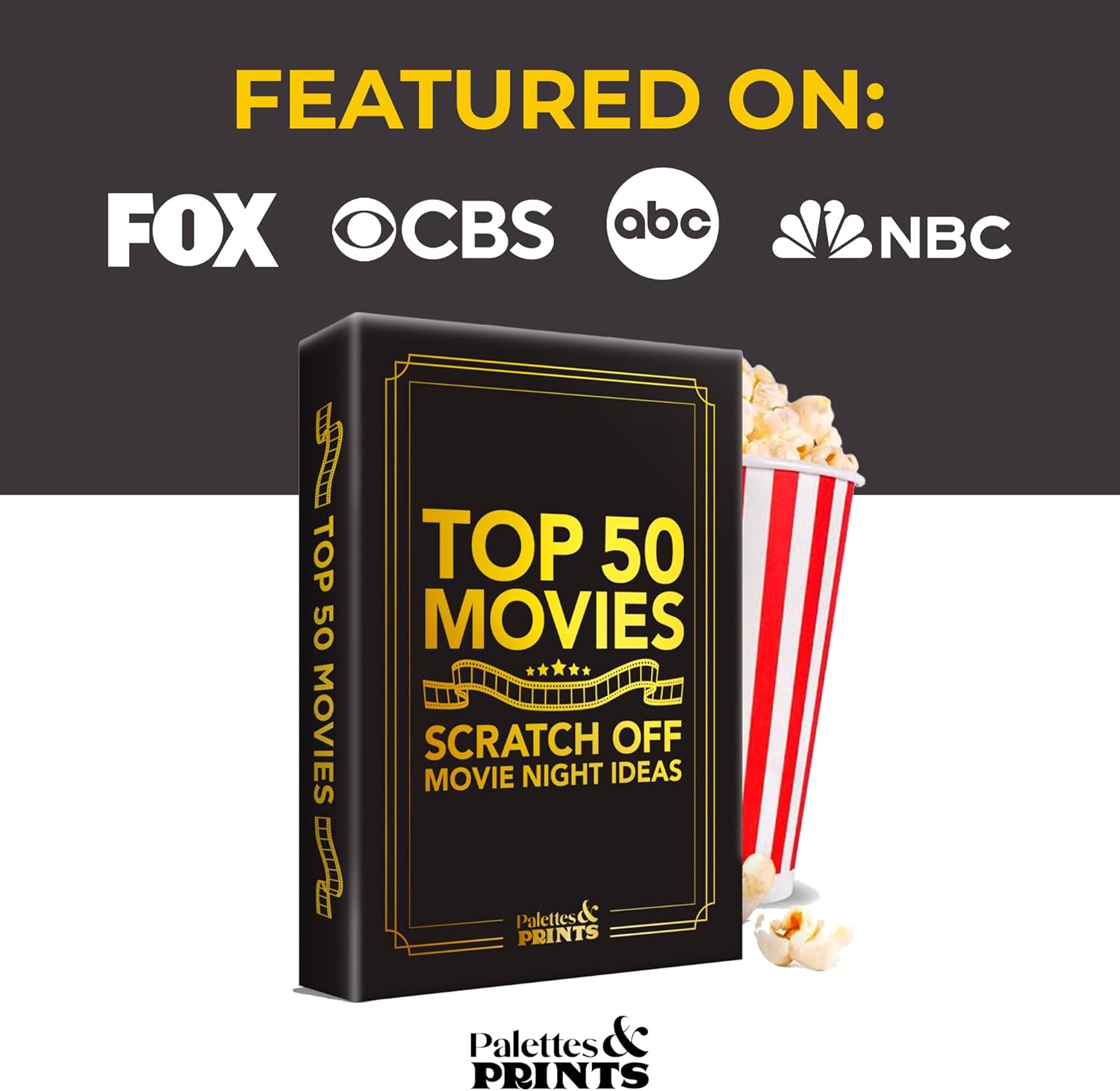 Premium Movie Night Scratch Off Cards – Gifts for Movie Lovers – End Movie Night Indecision With Movies From Top Databases – Stunning Illustrations - Husband Boyfriend Gift - Couples Gift Ideas