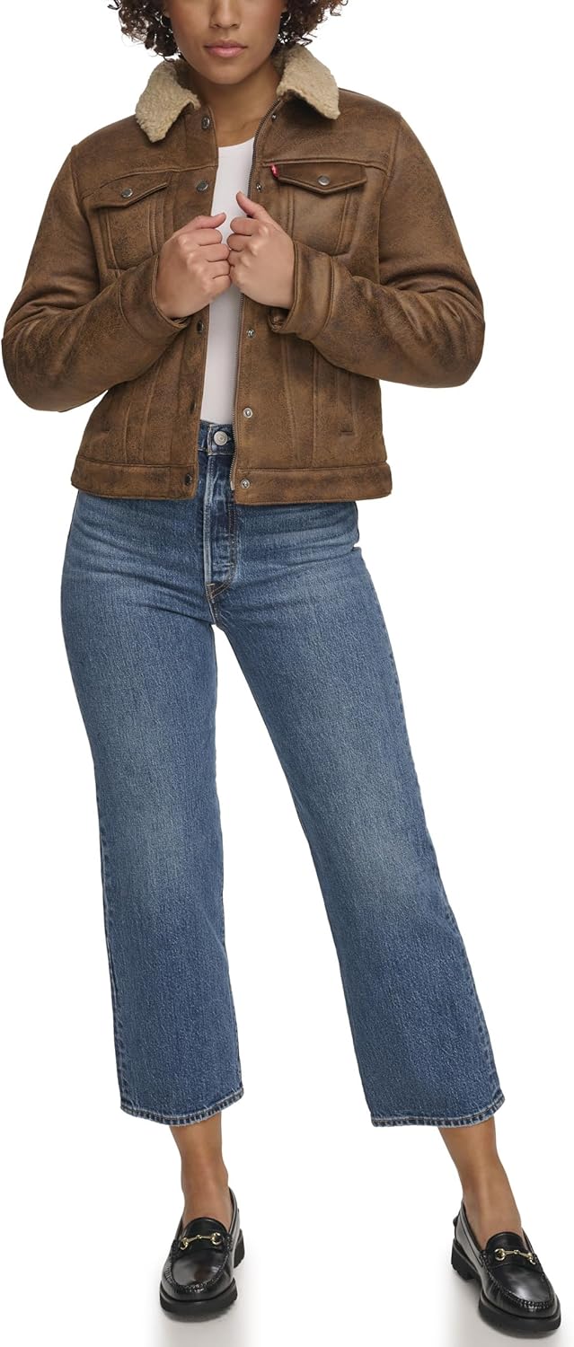 Levi's Women's Classic Sherpa Lined Trucker Jacket (Standard & Plus Sizes) - Image 4