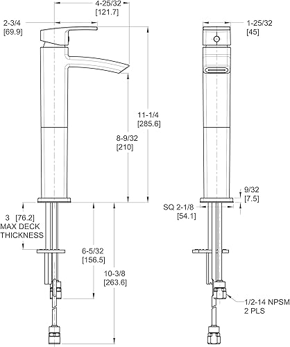 Miniatura 2 de Pfister LG40DF1B LG40-DF1B Kenzo - Grifo de baño de un solo recipiente de control, 1 agujero, negro mate