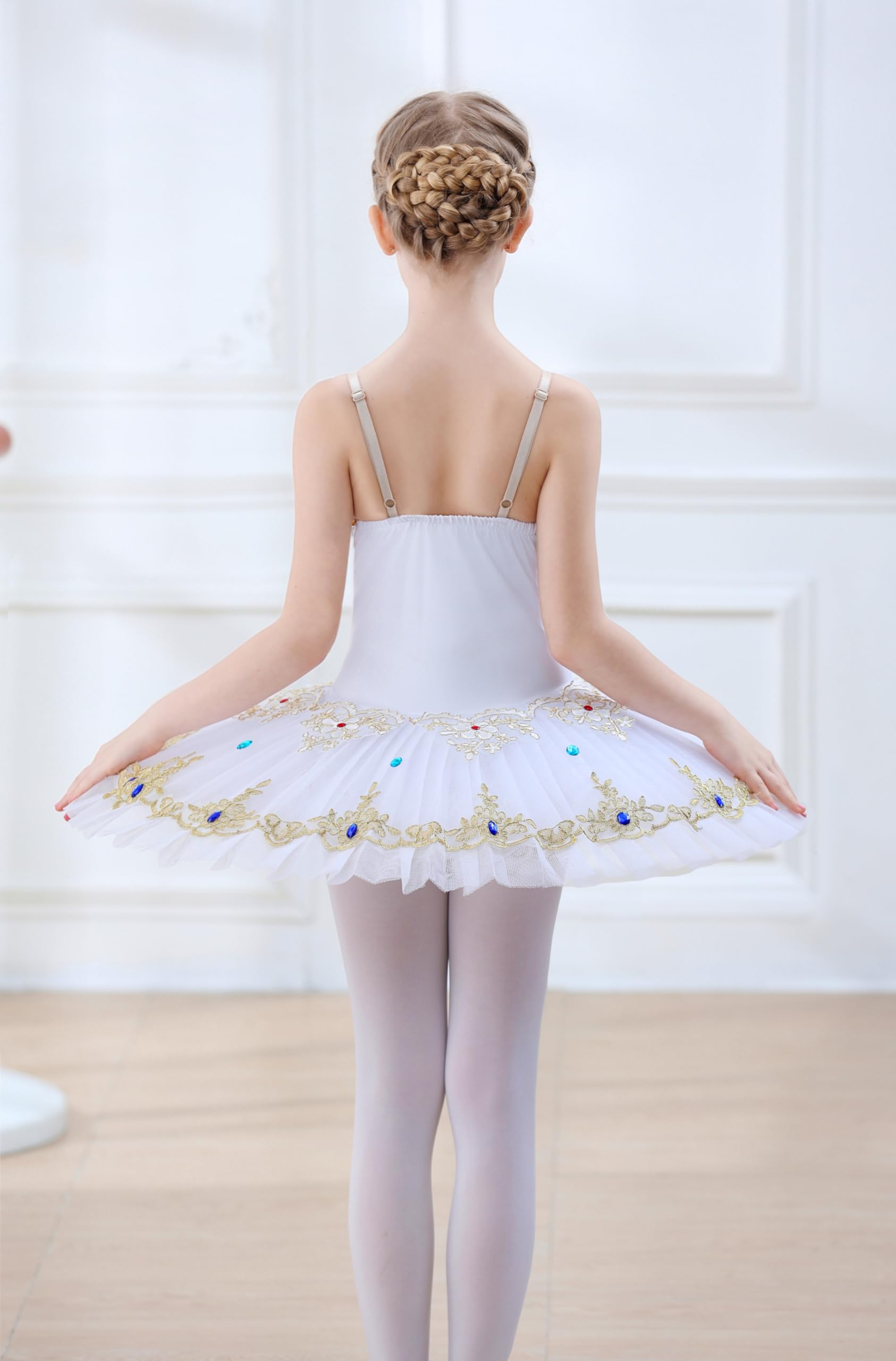 Vestido de Ballet Danza para Niña Mujer Disfraz de Bailarina Cisne Maillot de Ballet Baile