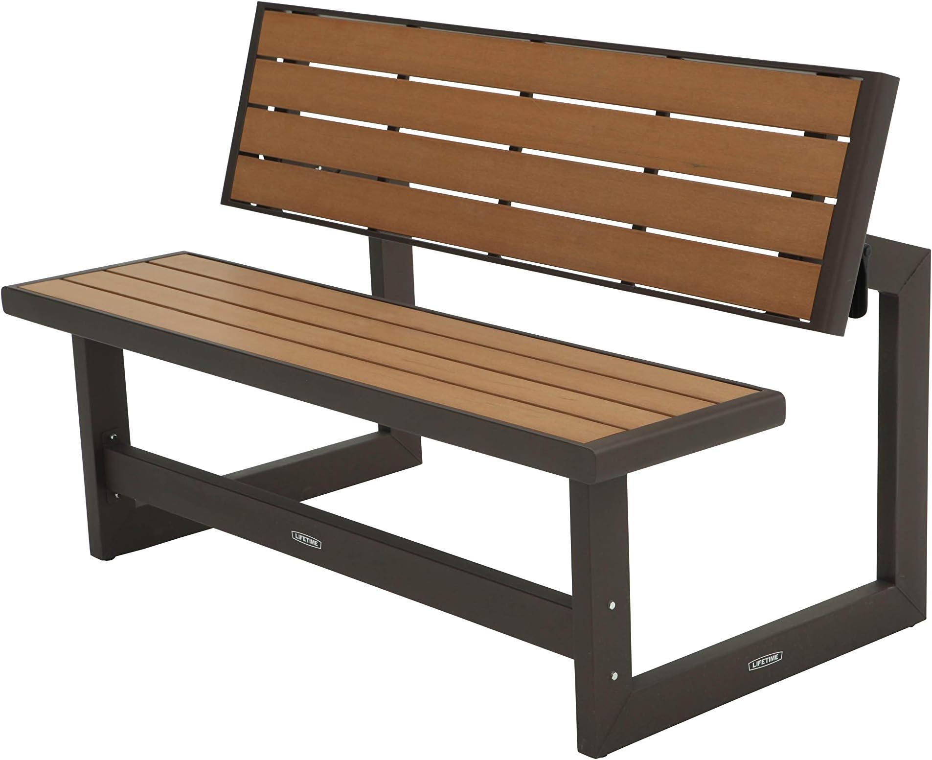 Lifetime, Convertible Bench, 55.5", 2 year limited warranty, Colour Light Brown