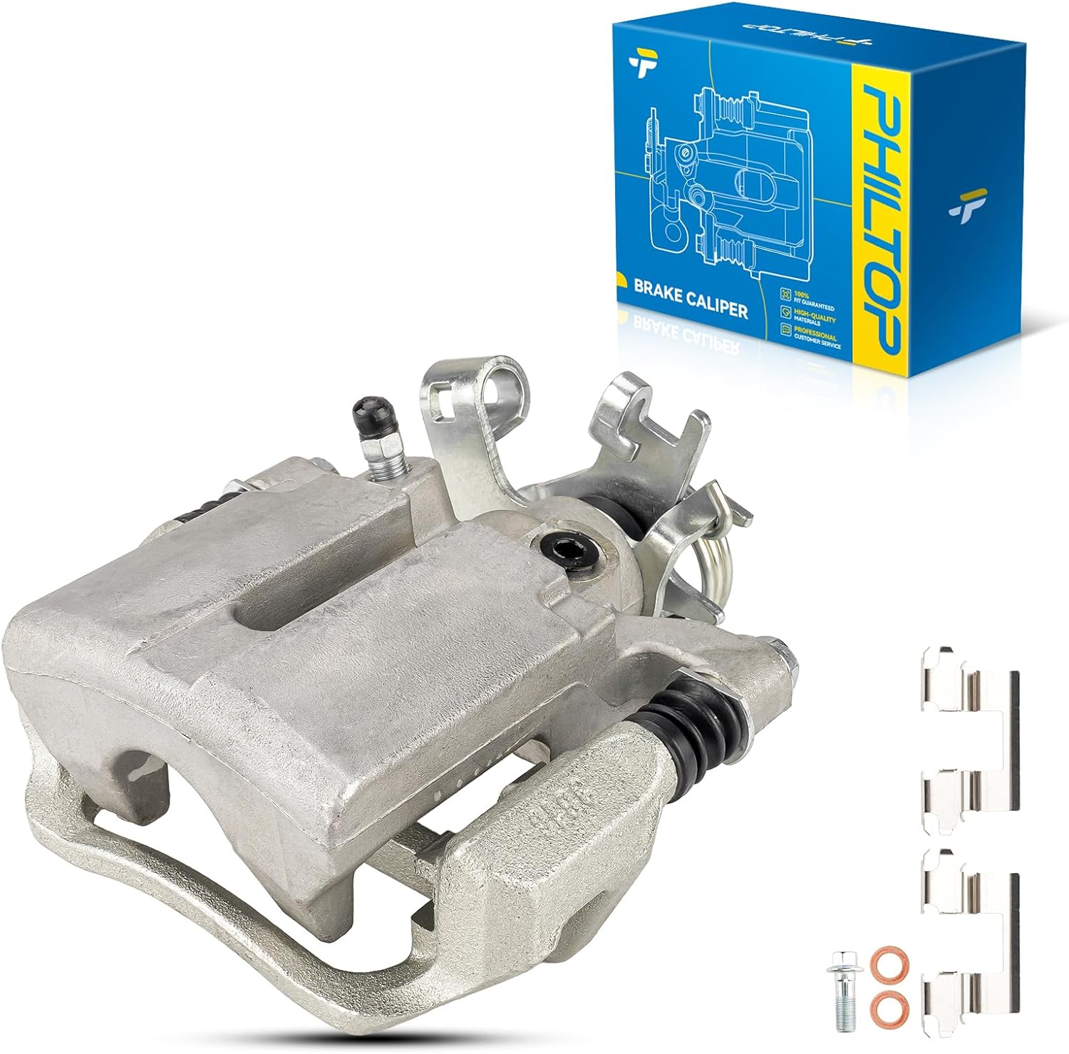 PHILTOP Brake Caliper Rear Left Compatible with 2004-2012 Chevrolet Malibu, 2005-2010 Pontiac G6, 2008-2010 Chevrolet HHR, 2007-2009 Saturn Aura, 2007-2009 Pontiac G5, 18-B4893