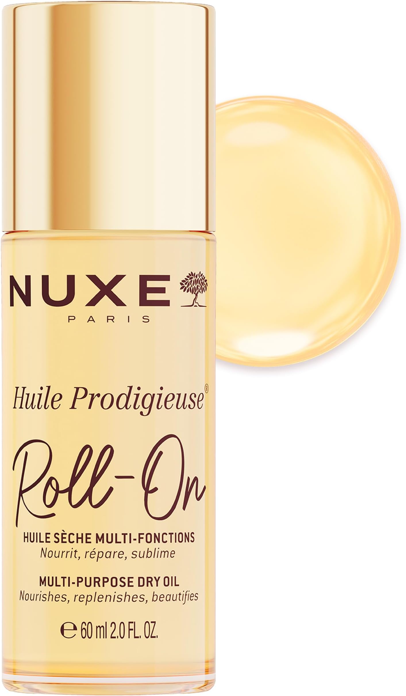 Nuxe Huile Prodigieuse Multi-Purpose Dry Oil - Radiant Glow and Lightweight Hydration for Face, Body & Hair. Nourishes, Repairs and Enhances