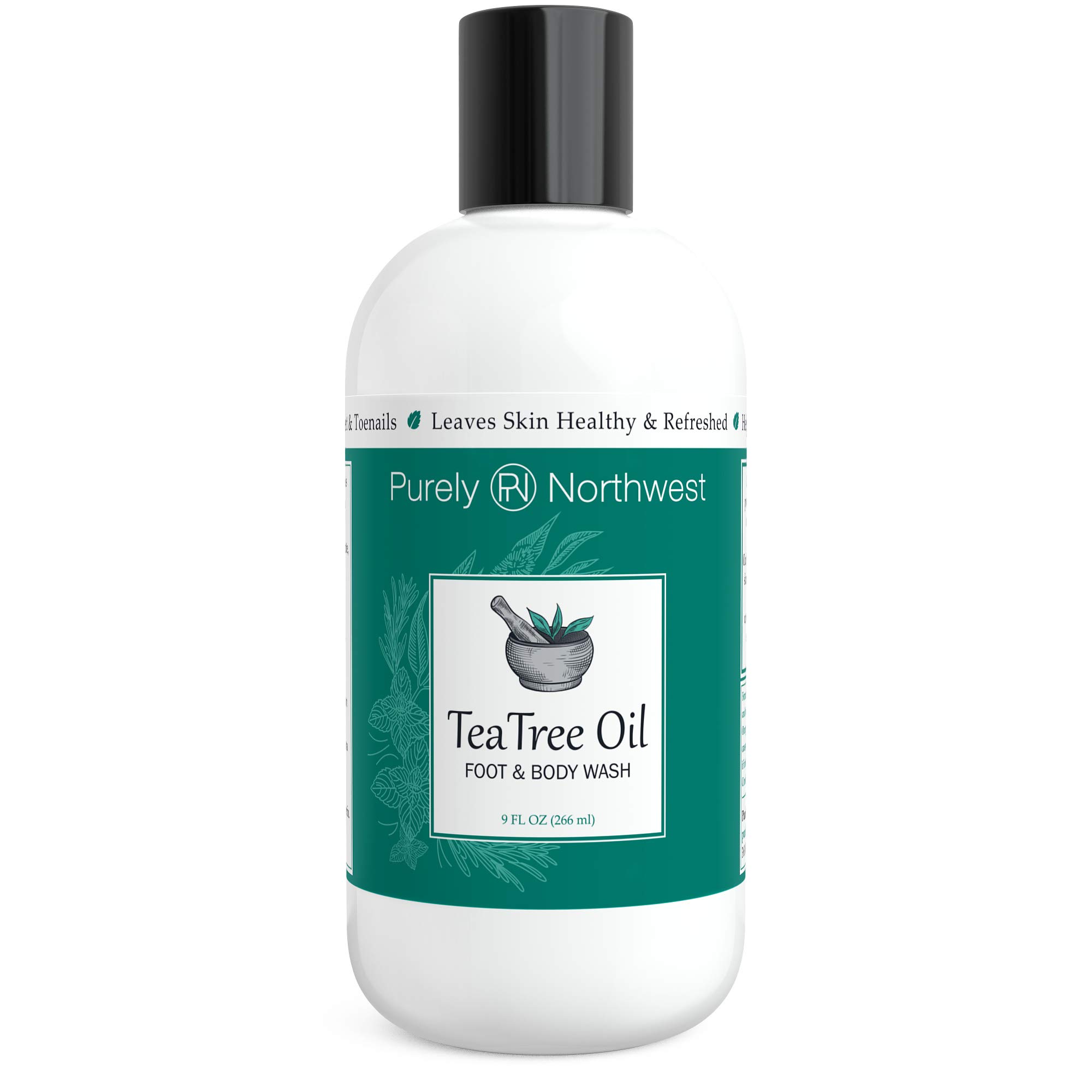 Tea Tree & Peppermint Foot & Body Wash Helps with Body Odor, Athletes