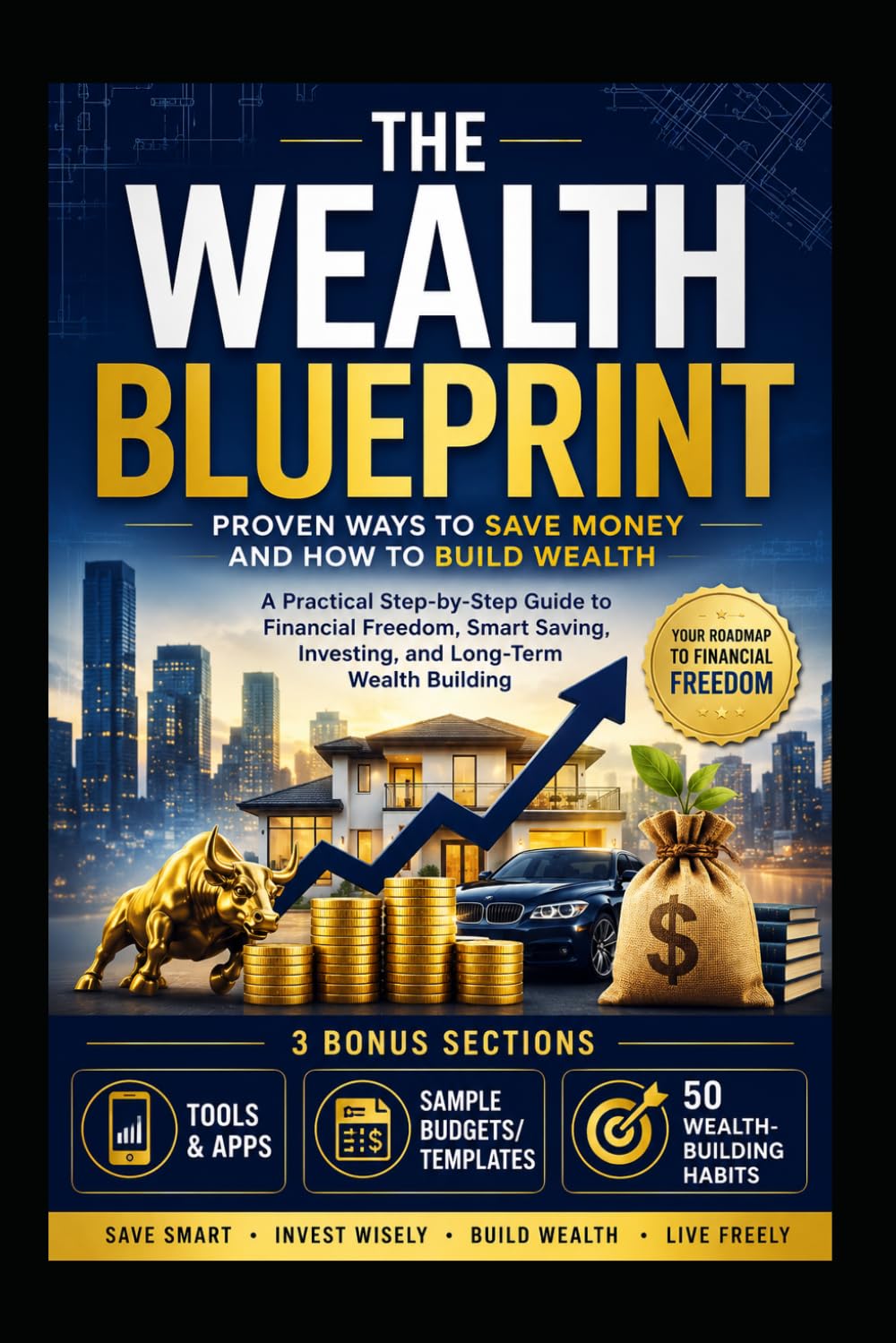 The Wealth Blueprint : Proven Ways To Save money and How to Build Wealth: A Practical Step-by-Step Guide to Financial Freedom, Smart Saving, Investing, and Long-Term Wealth Building