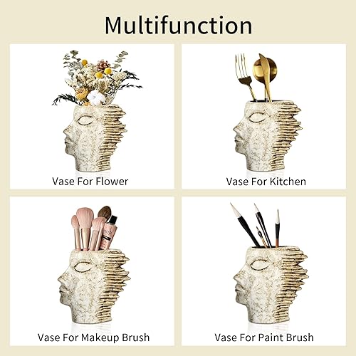 Miniatura 4 de Layameis Jarrón de cerámica único para plantas acuáticas  Maceta moderna y estética para decoración ecléctica del hogar  Jarrón grande, jarrón de