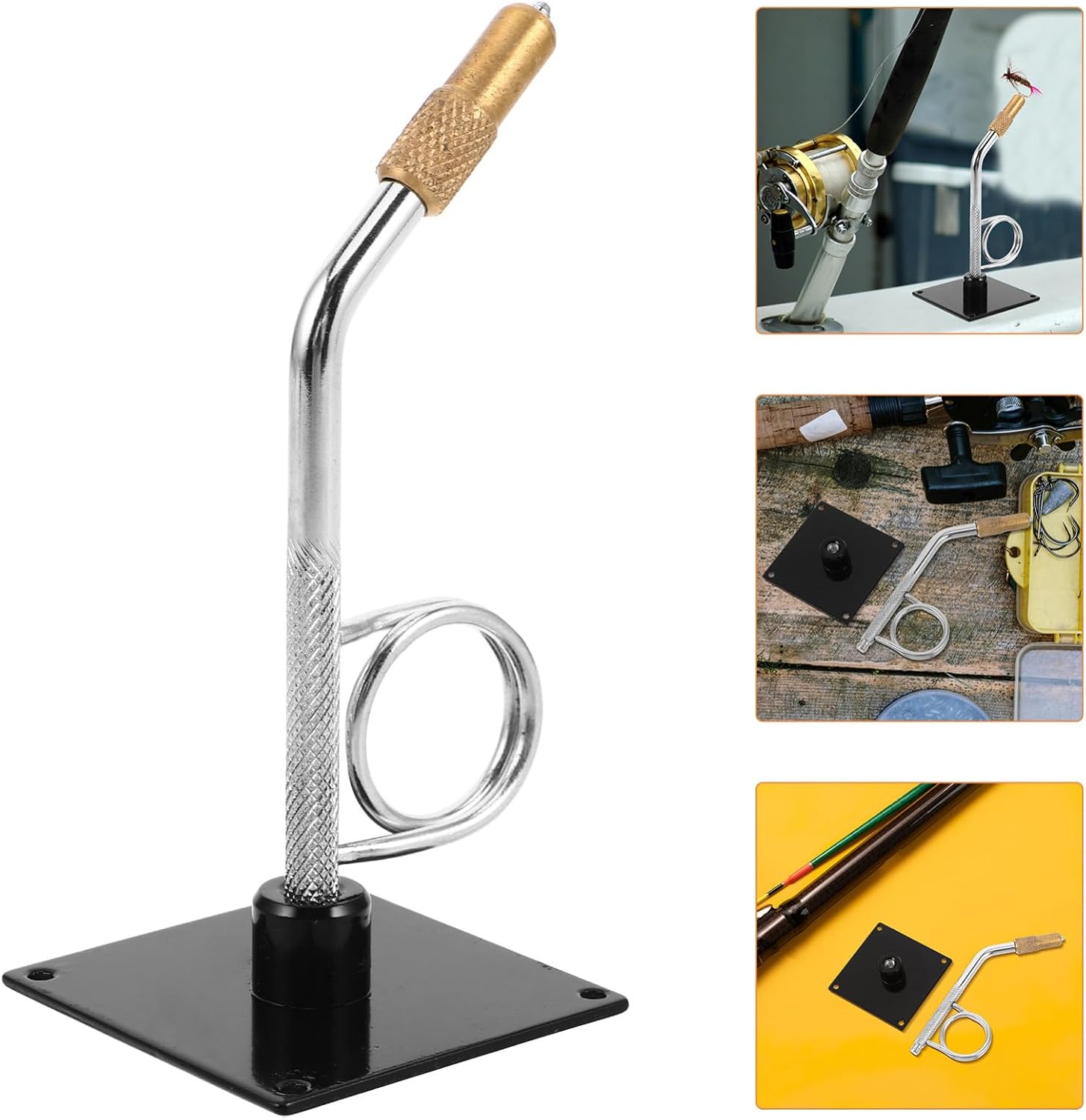 MAGICLULU Portable Fly Tying Vise Tool for Outdoor Fishing Multifunctional Zinc Alloy Fishing Equipment with Stable Tying Vise Platform for Hook